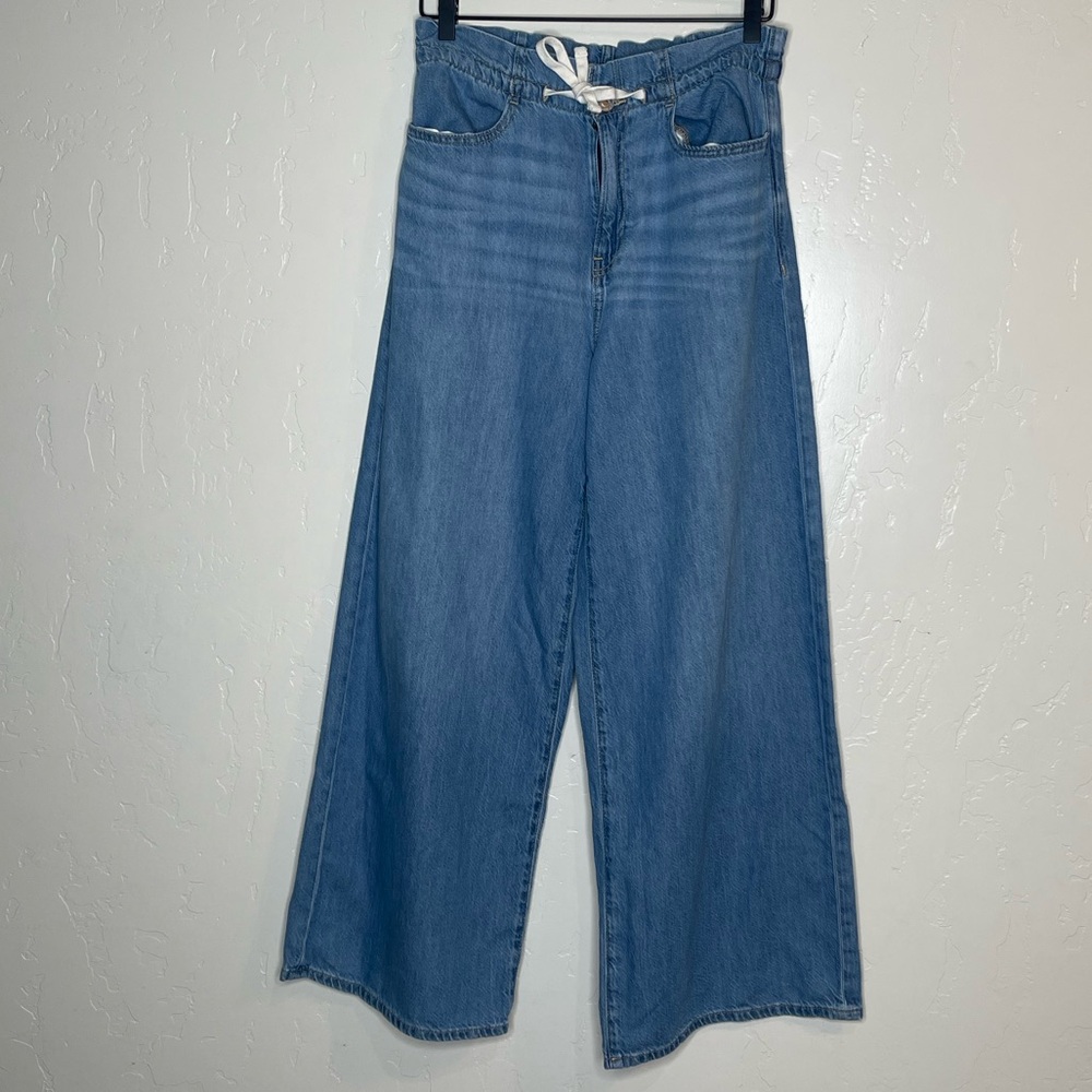 GAP Flare Wide-Leg Denim Jeans - Blue
